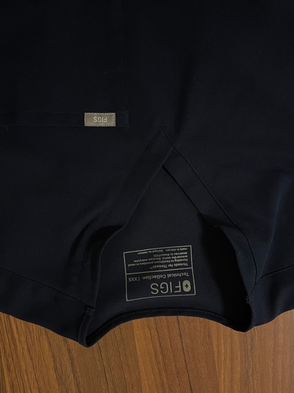 Caterina one pocket scrub top navy XXS